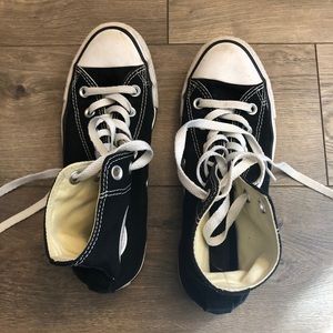 Black high top converse